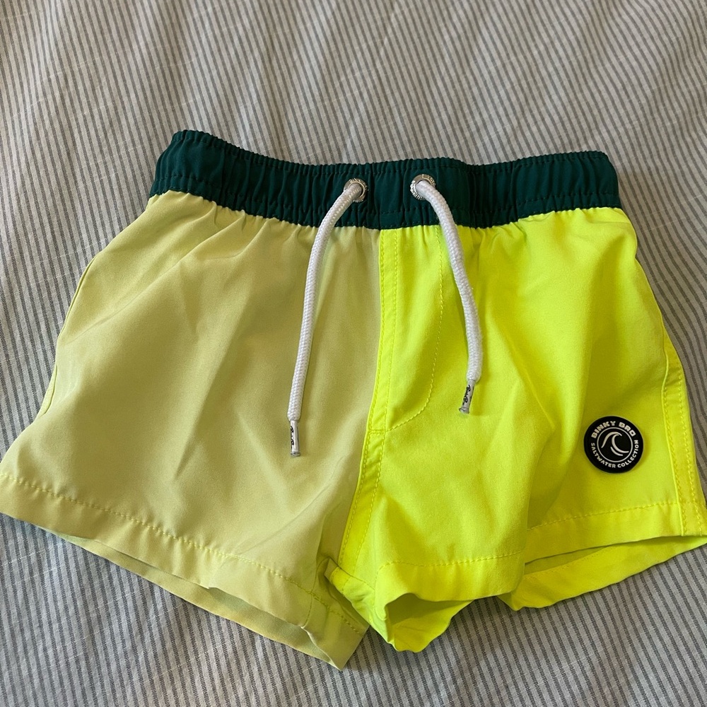 Binky Bro- yellow and green swim shorts
